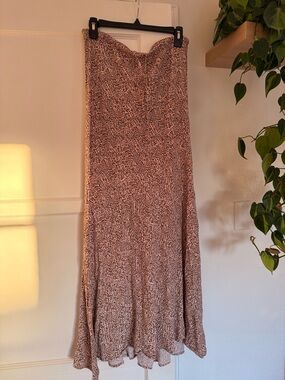 Reef Blush Leopard Print Maxi Skirt